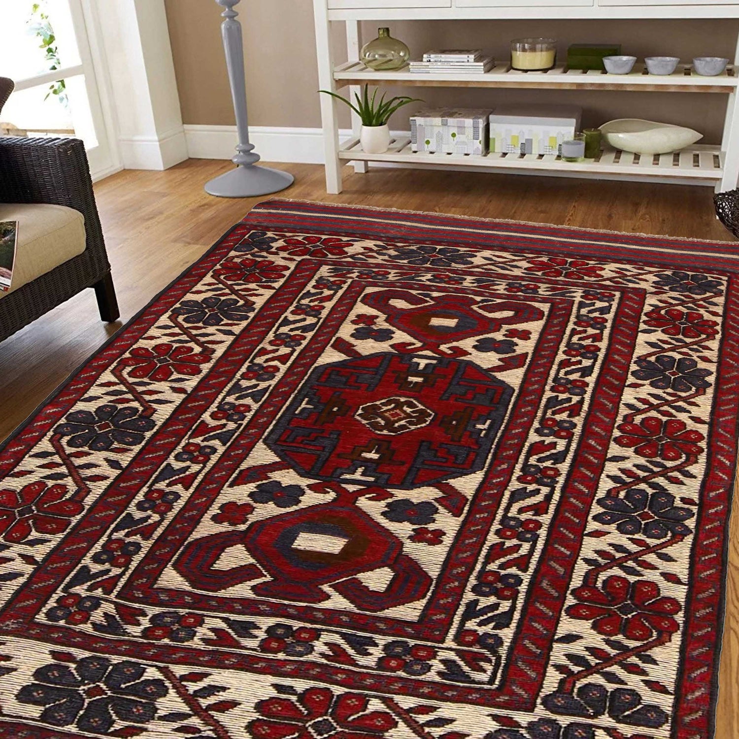 Multi Barjasta Rug 3' 11" x 6' 0" (ft) - No. G35426