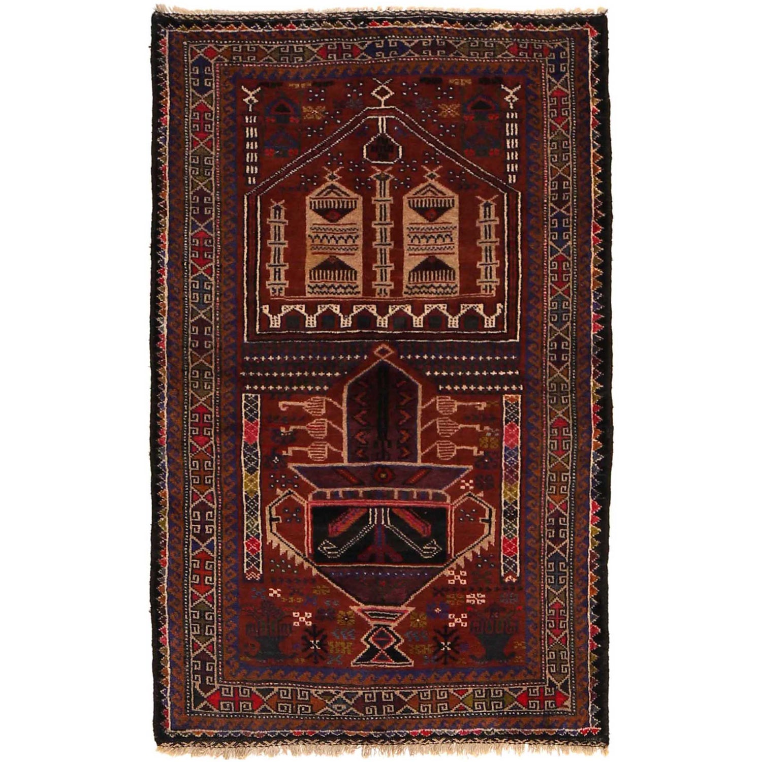 Handmade Prayer Rug 2' 8" x 4' 4" (ft) - No. G35427