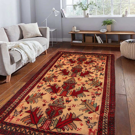 Baluch Medium Size Carpet 3' 1" x 5' 7" (ft) - No. G35436