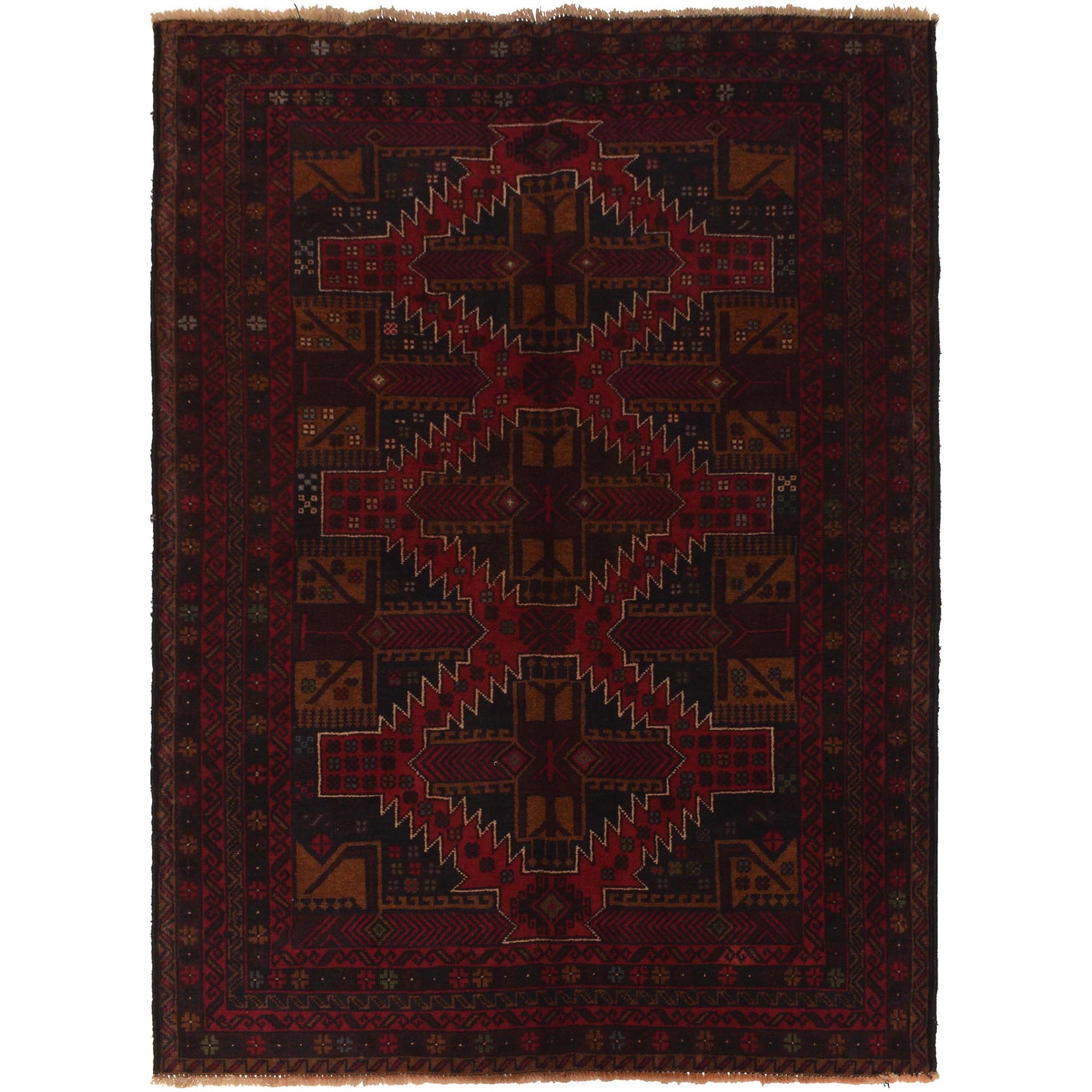 Handmade Baluchi Rug 4' 2" x 5' 10" (ft) - No. G35505