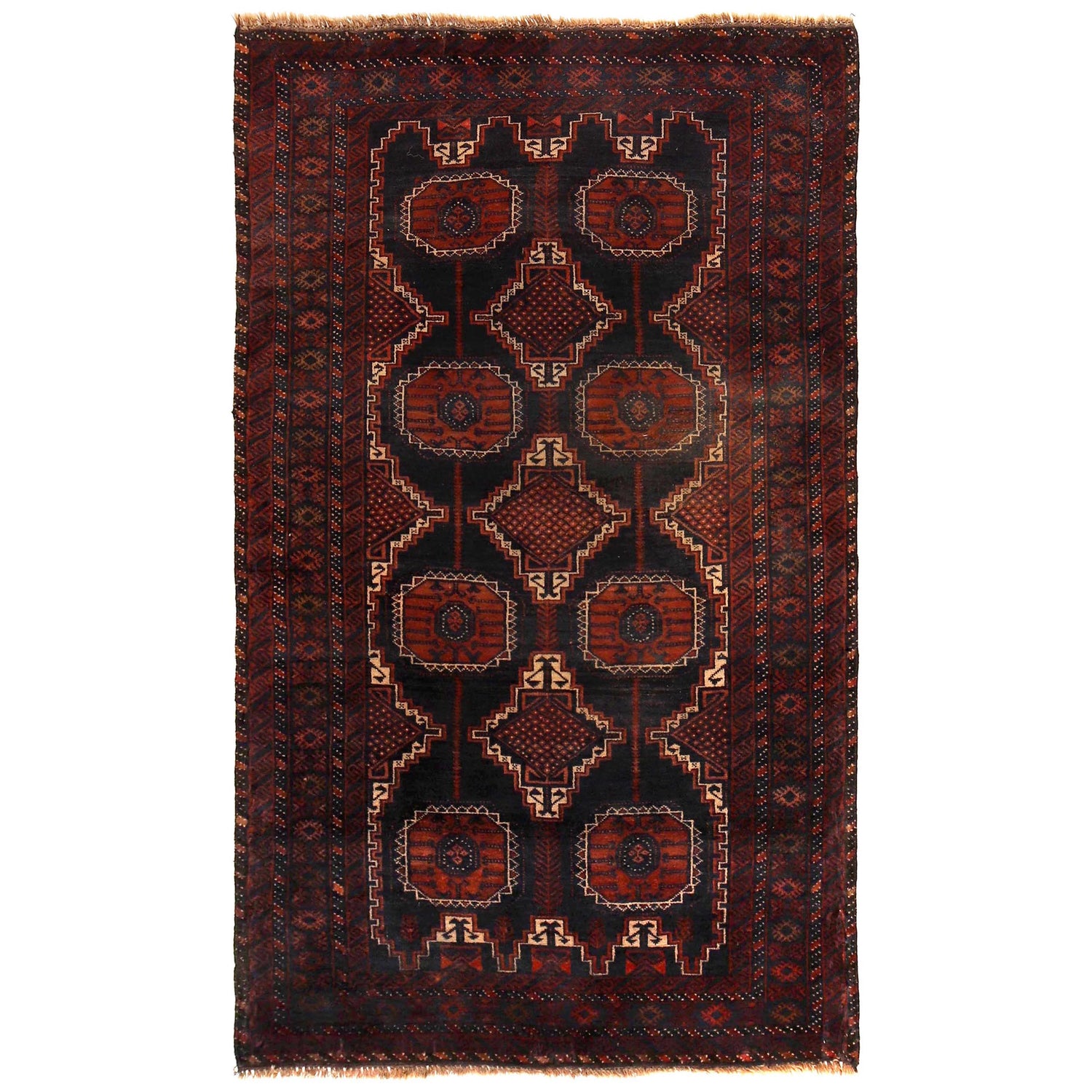 Traditional Baloch Rug 3' 7" x 6' 1" (ft) - No. G35814