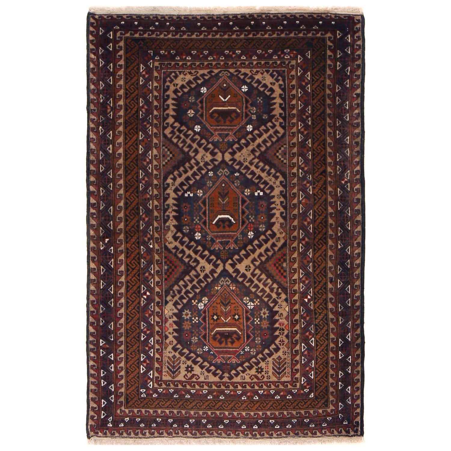 Multi Color Baluchi Rug 3' 1" x 4' 9" (ft) -No G35858
