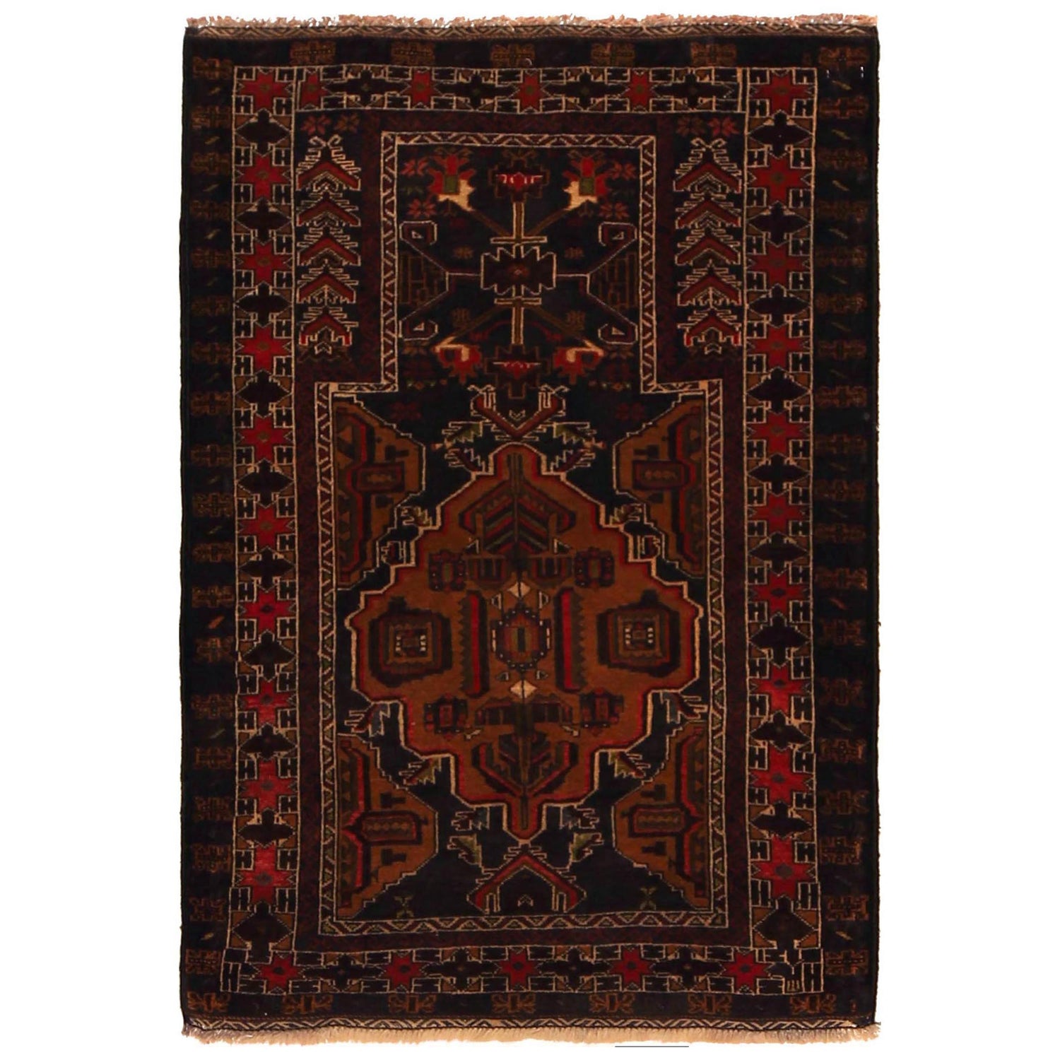 Small Prayer Rug 2' 10" x 4' 1" (ft) - No. G35859