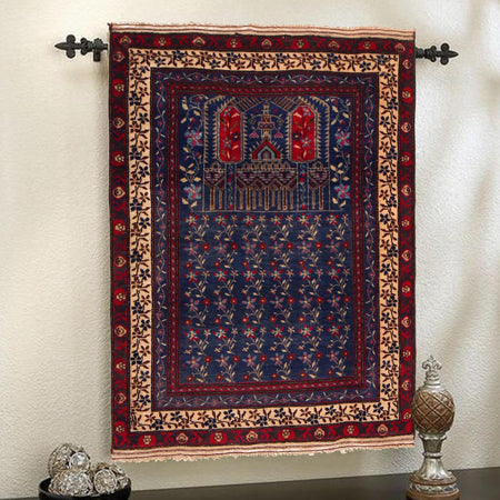 Islamic Prayer Rug 3' 1" x 4' 7" (ft) - No. G35860