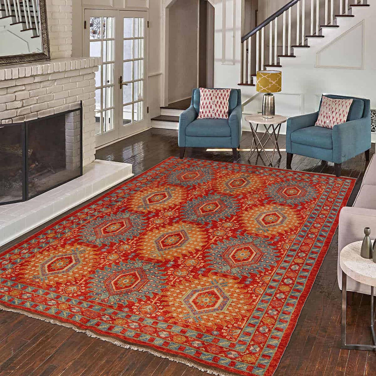 Multi Modern Oushak Rug 5' 8" x 8' 0" (ft) - No. G36492