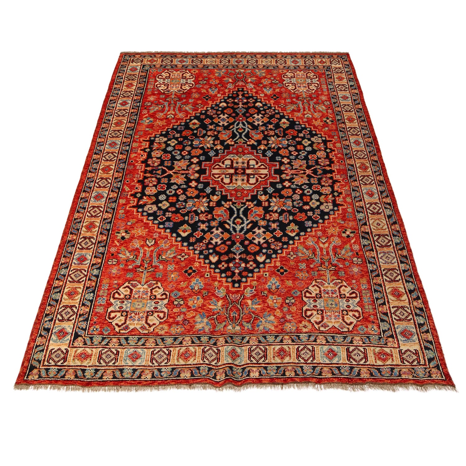 Red Color Shirazi Rug 6' 8" x 9' 9" (ft) - No. G36493