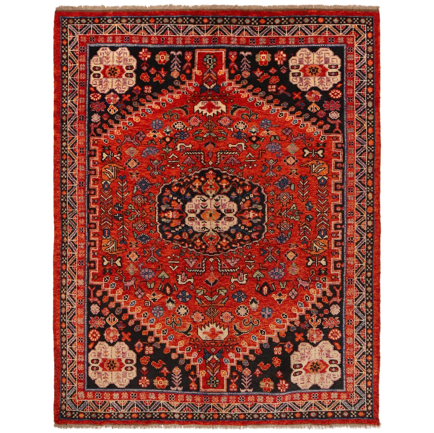 Red Color Shirazi Rug 5' 9" x 7' 7" (ft) - No. G36494