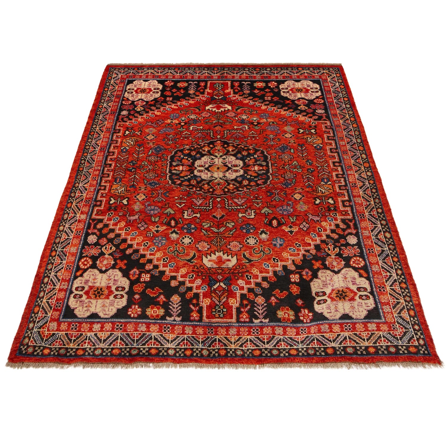Red Color Shirazi Rug 5' 9" x 7' 7" (ft) - No. G36494