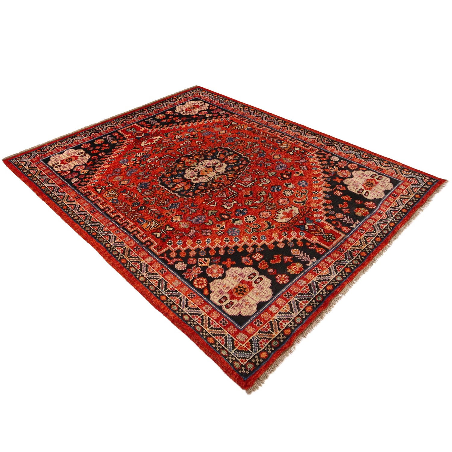 Red Color Shirazi Rug 5' 9" x 7' 7" (ft) - No. G36494