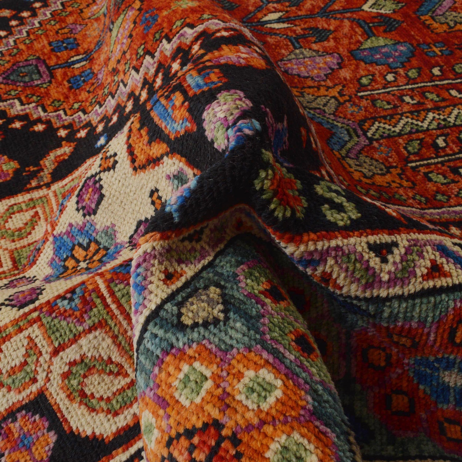 Hand Knotted Sherazi Rug 6' 6" x 9' 9" (ft) - No. G36496