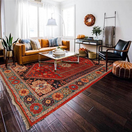 Hand Knotted Sherazi Rug 6' 6" x 9' 9" (ft) - No. G36496