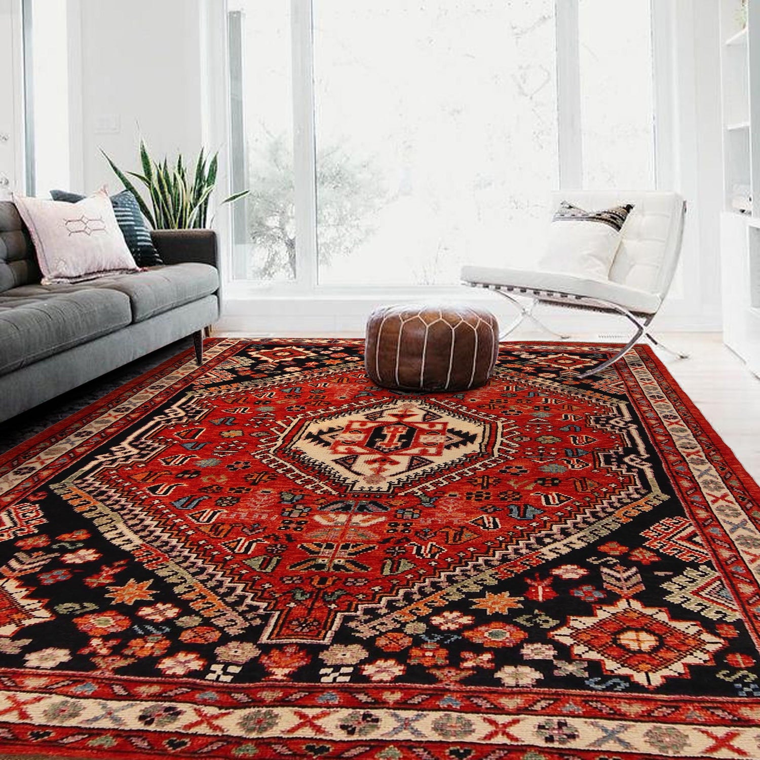 Handmade Sherazi Rug 5' 8" x 7' 10" (ft) - No. G36497
