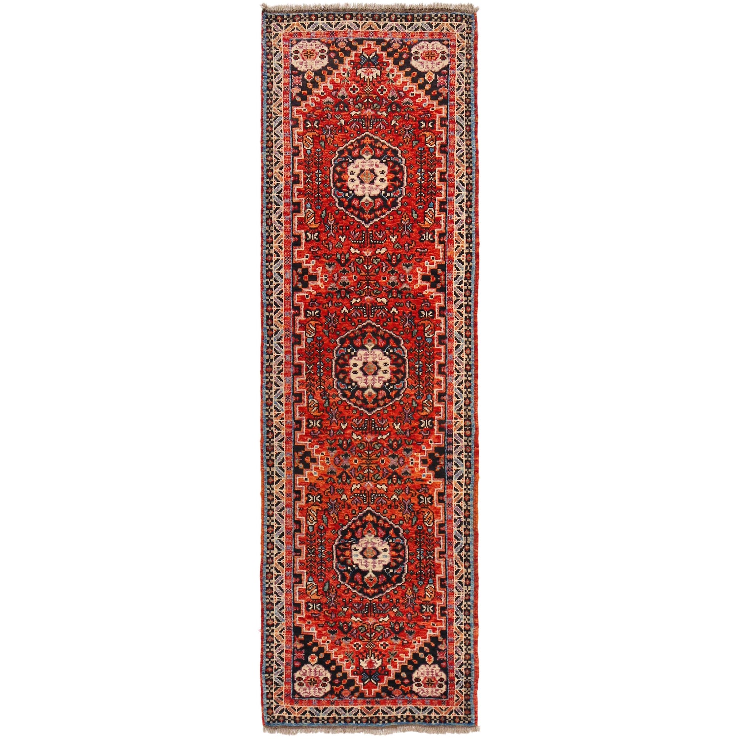 Handmade Sherazi Runner Rug 2' 8" x 9' 4" (ft) - No. G36499
