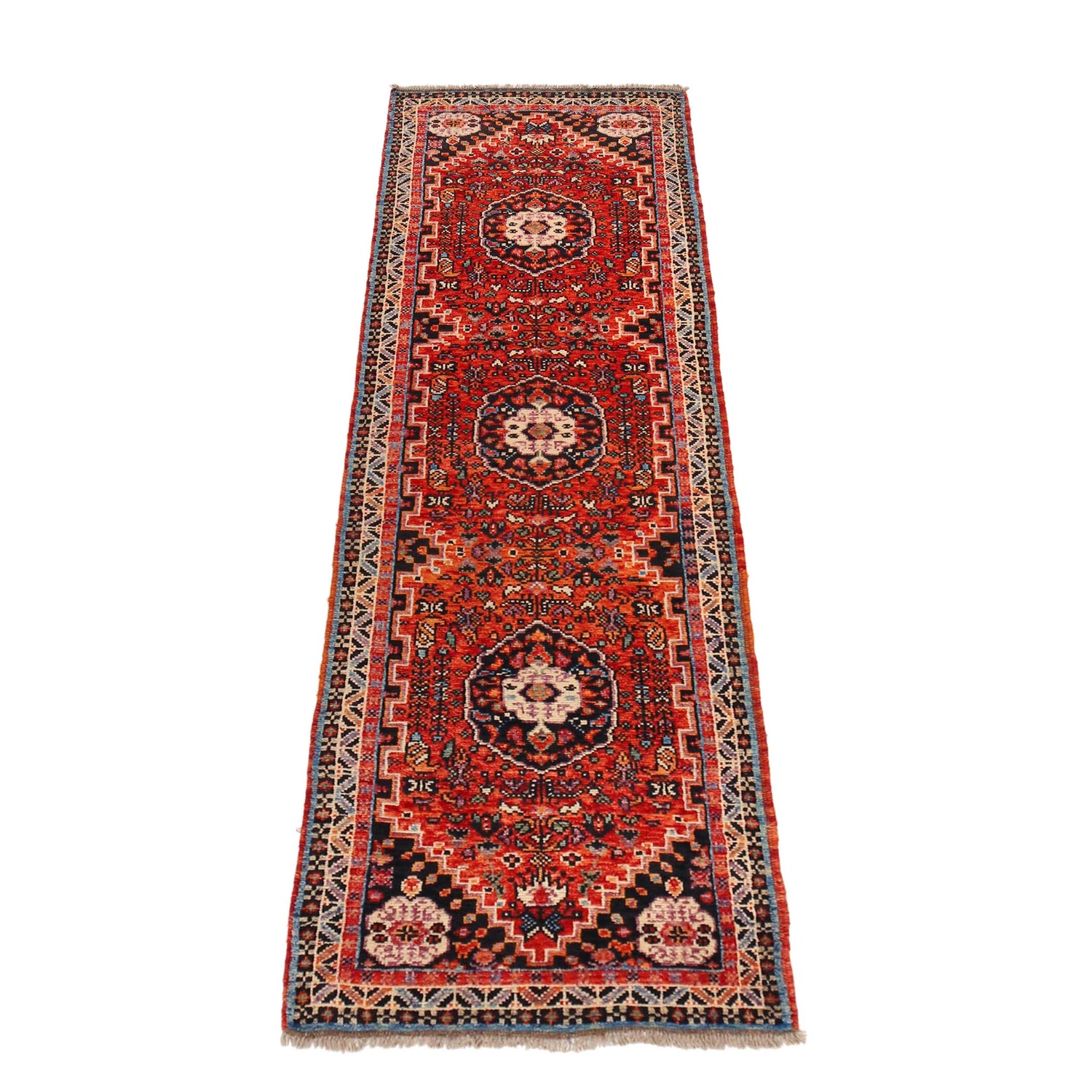 Handmade Sherazi Runner Rug 2' 8" x 9' 4" (ft) - No. G36499