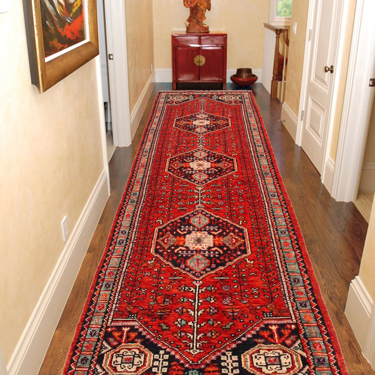 Hand Knotted Sherazi Runner Rug 2' 7" x 9' 7" (ft) - No. G36500