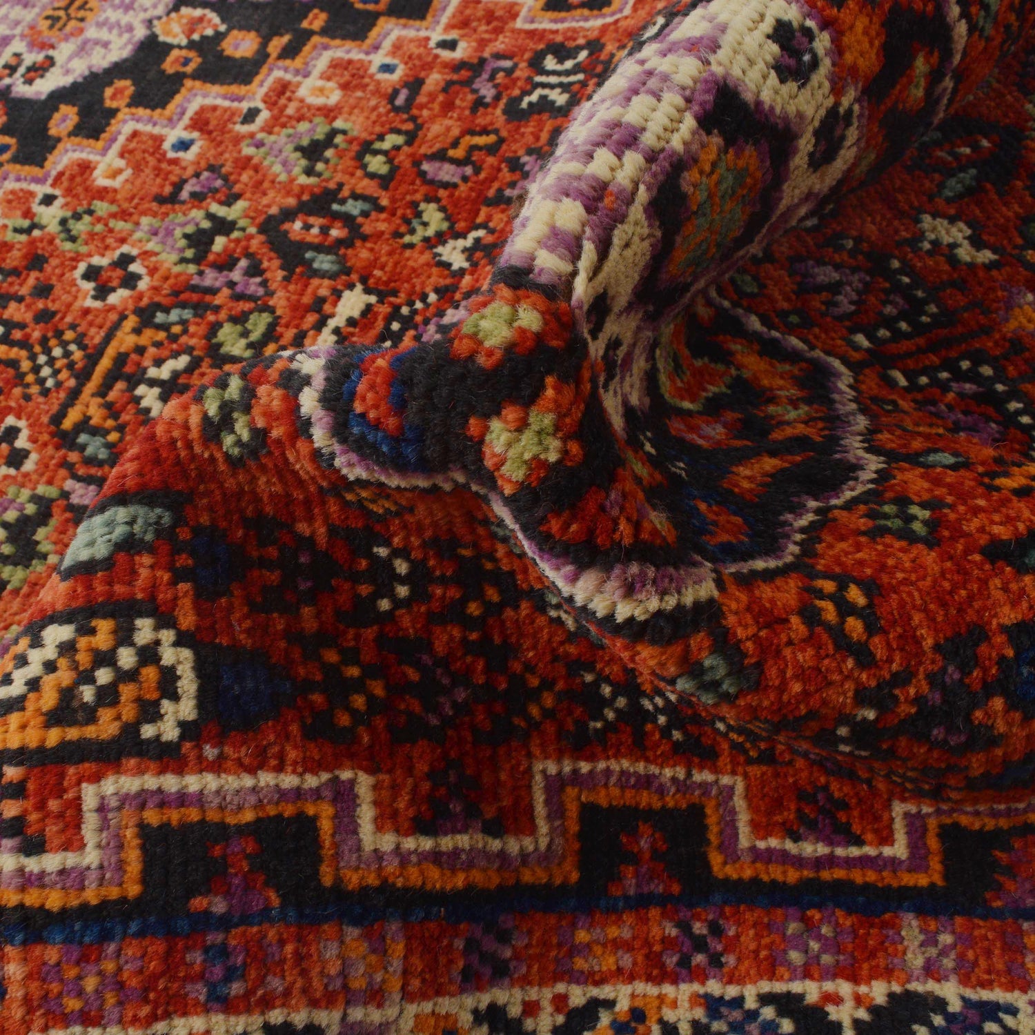 Persian Shirazi Design Runner Rug 2' 8" x 9' 5" (ft) - No. G36501