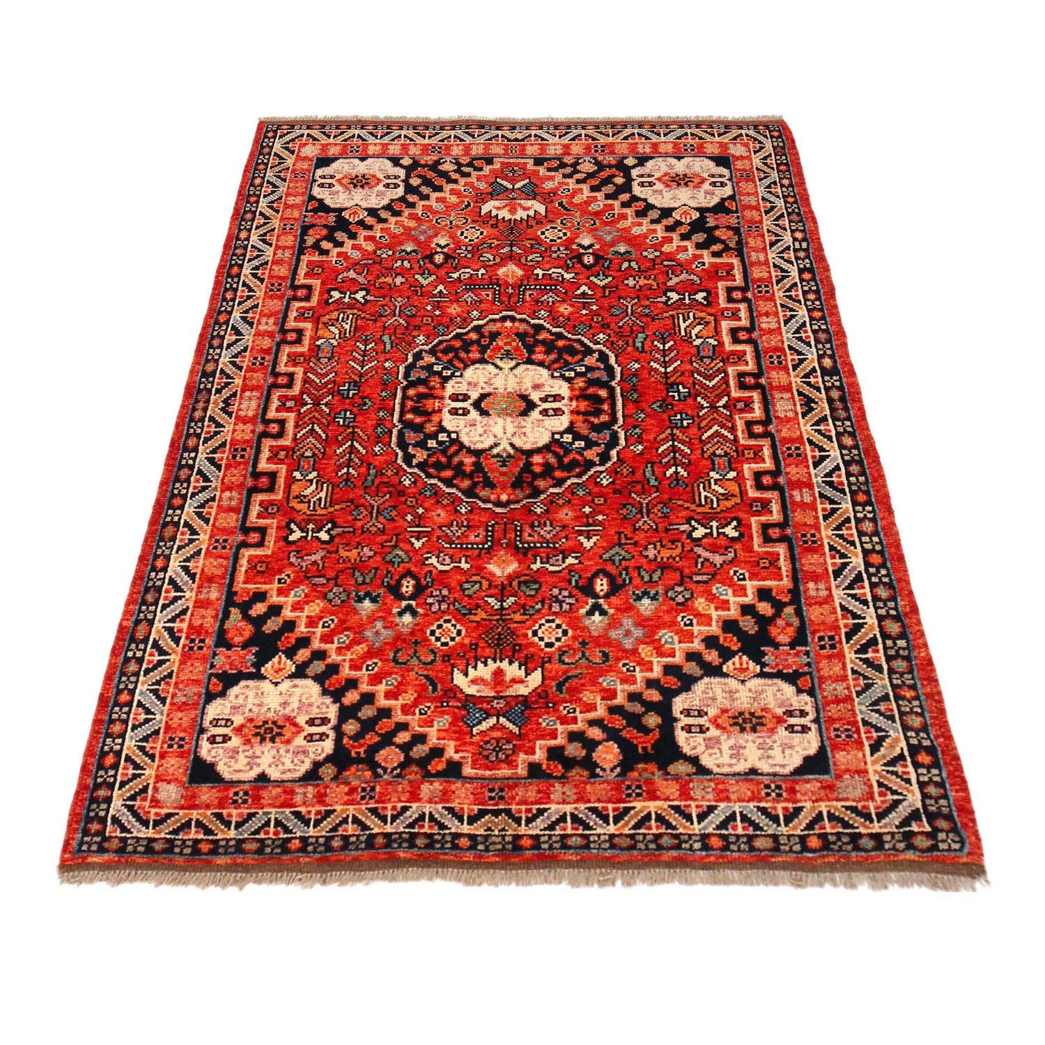 Handmade Sherazi Rug 4' 1" x 5' 11" (ft) - No. G36502