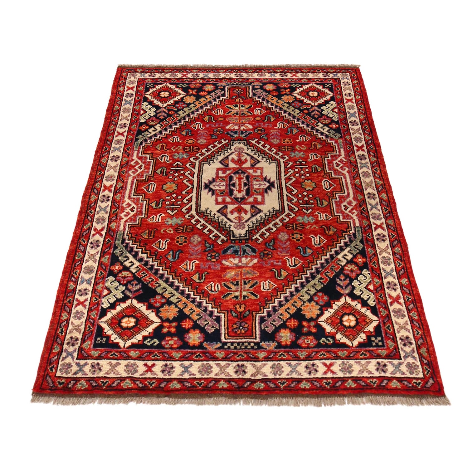 Persian Shirazi Design Rug 4' 0" x 5' 10" (ft) - No. G36504