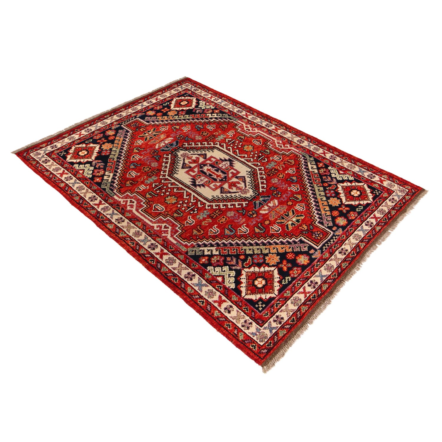 Persian Shirazi Design Rug 4' 0" x 5' 10" (ft) - No. G36504