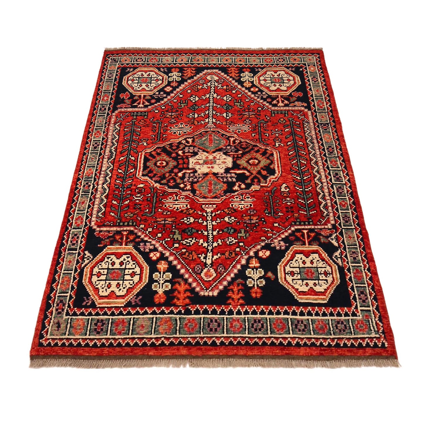 Handmade Sherazi Rug 3' 11" x 5' 10" (ft) - No. G36506