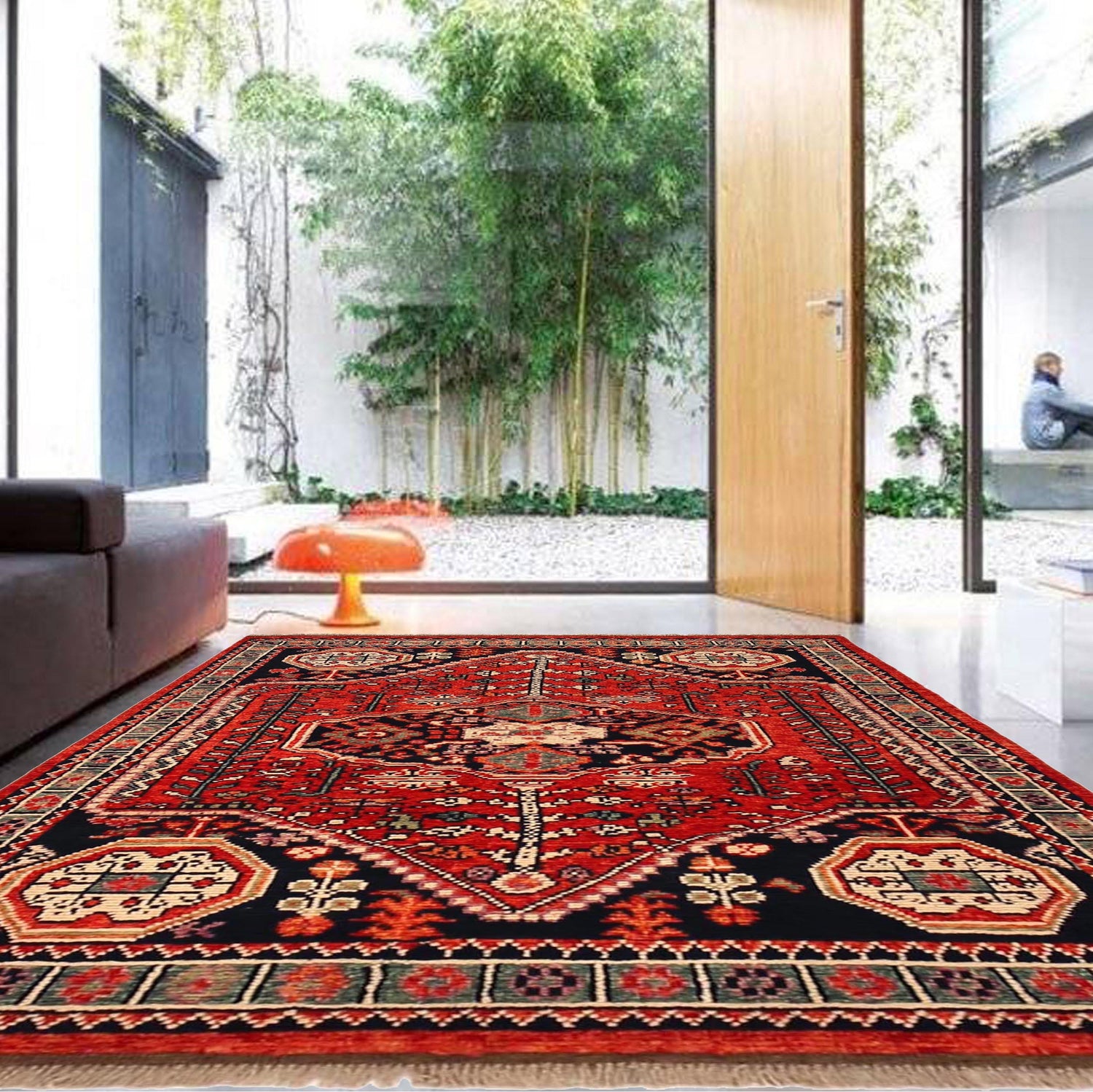 Handmade Sherazi Rug 3' 11" x 5' 10" (ft) - No. G36506