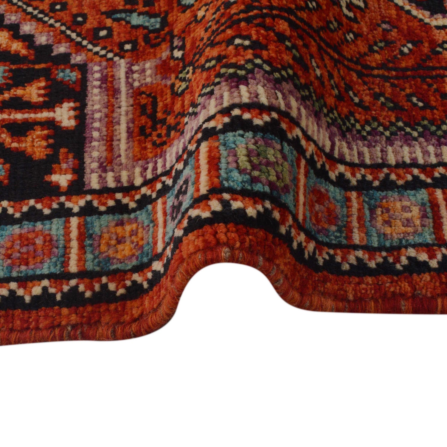 Red Color Shirazi Runner Rug 3' 3" x 4' 9" (ft) - No. G36507