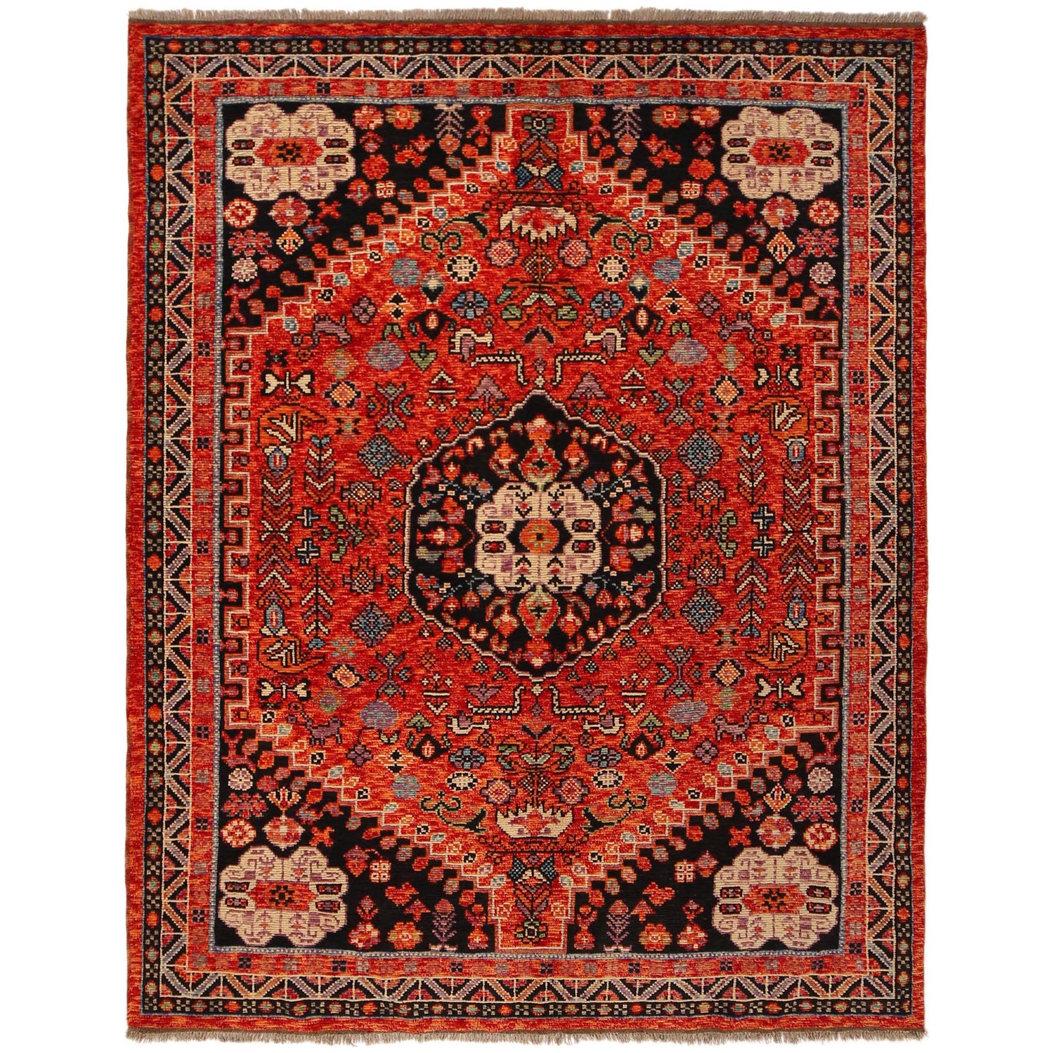 Hand Knotted Sherazi Rug 5' 11" x 7' 8" (ft) - No. G36511