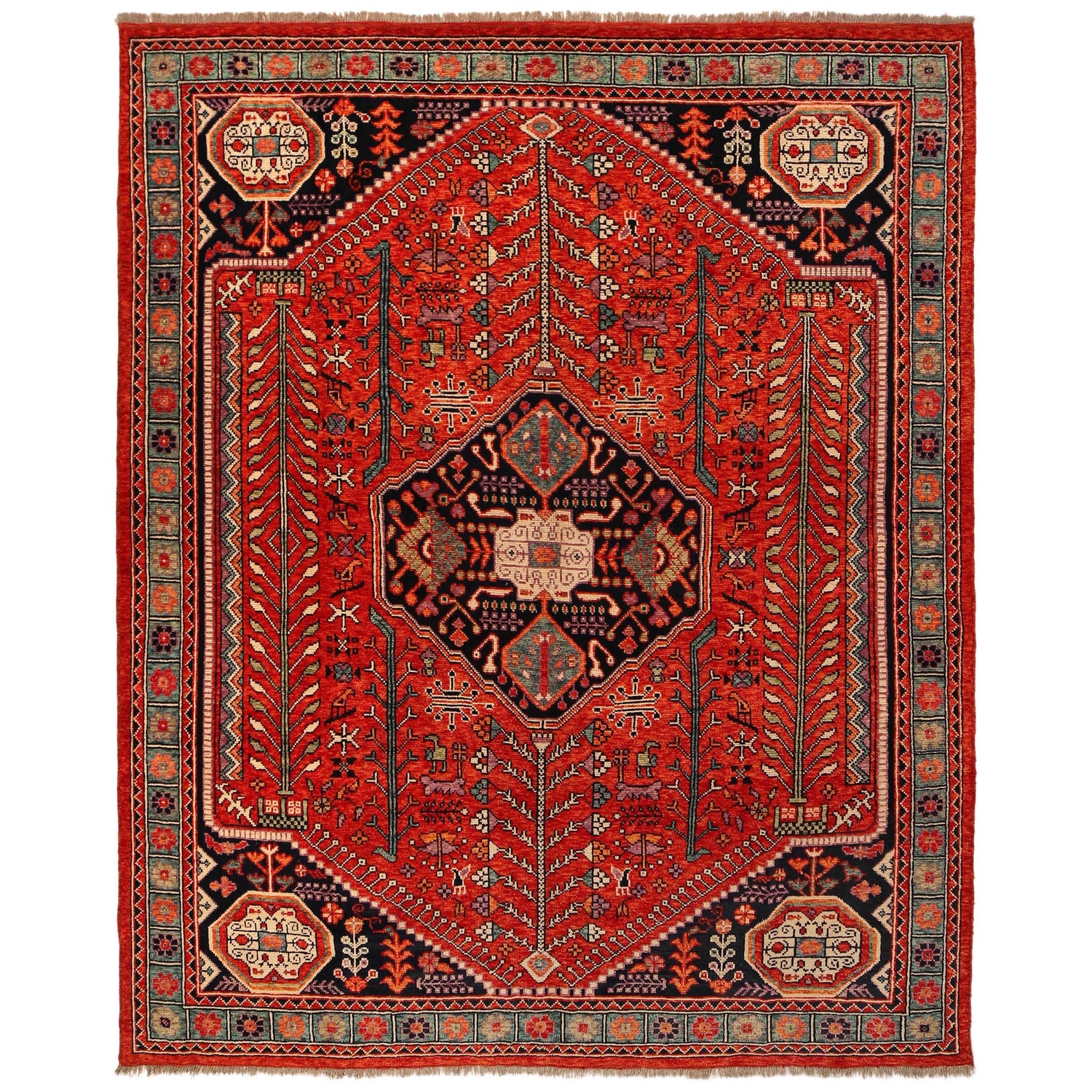 Handmade Sherazi Rug 8' 2 x 9' 9 (ft) - No. G36513