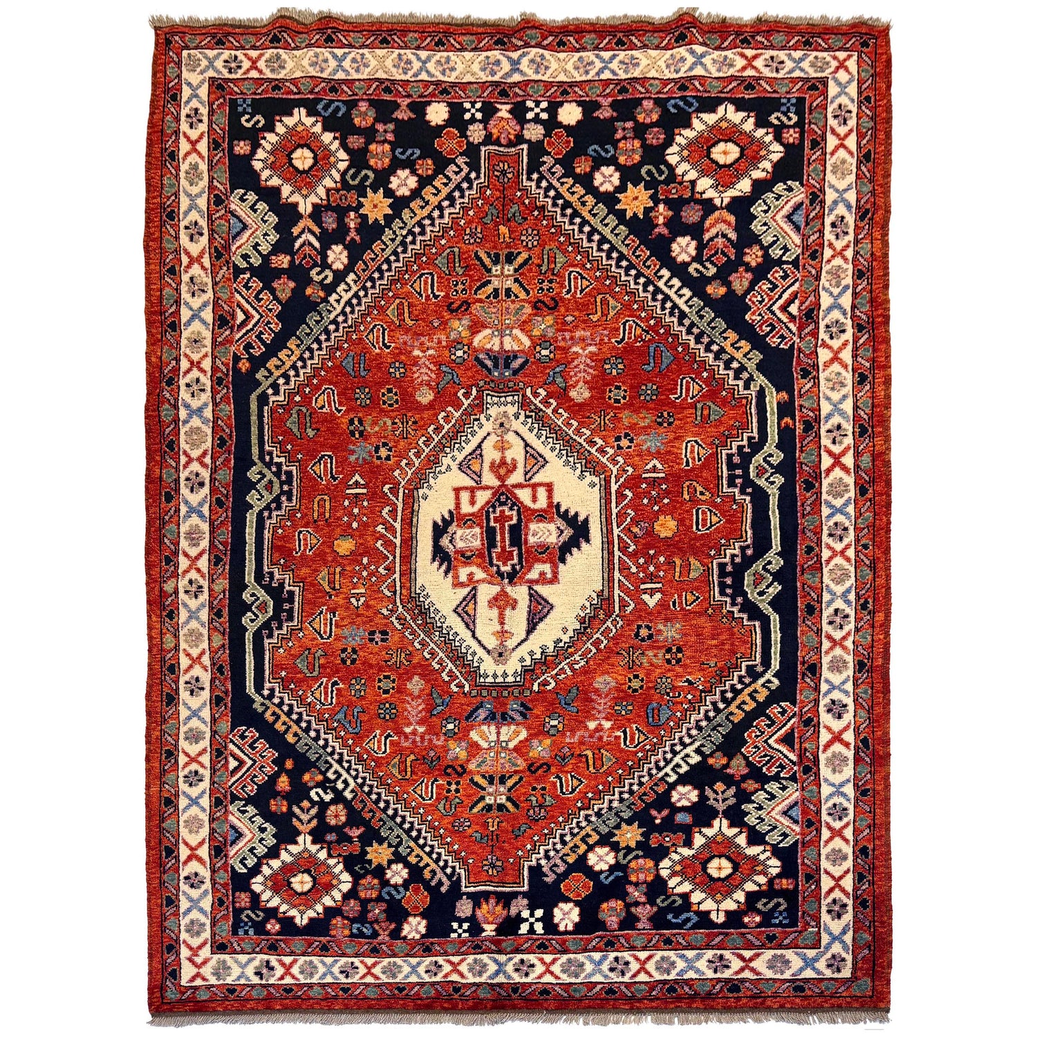 Handmade Sherazi Rug 6' 10" x 9' 9" (ft) - No. G36535