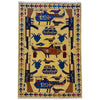Yellow Color War Rug 3' 10" x 5' 10" (ft) - No. G36548