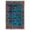 Hand Knotted War Rug 2' 9" x 4' 4" (ft) - No. G36549