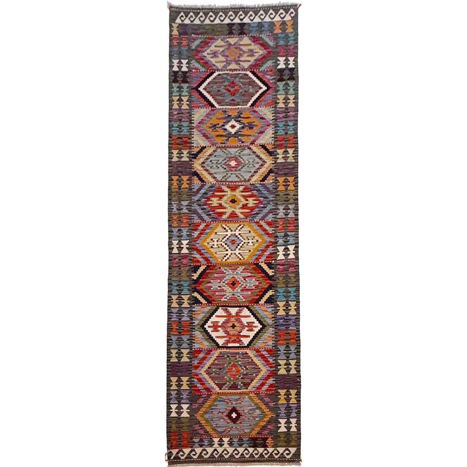 Vegetable Kilim Runner 2' 9" x 9' 11" (ft) - No. G36635