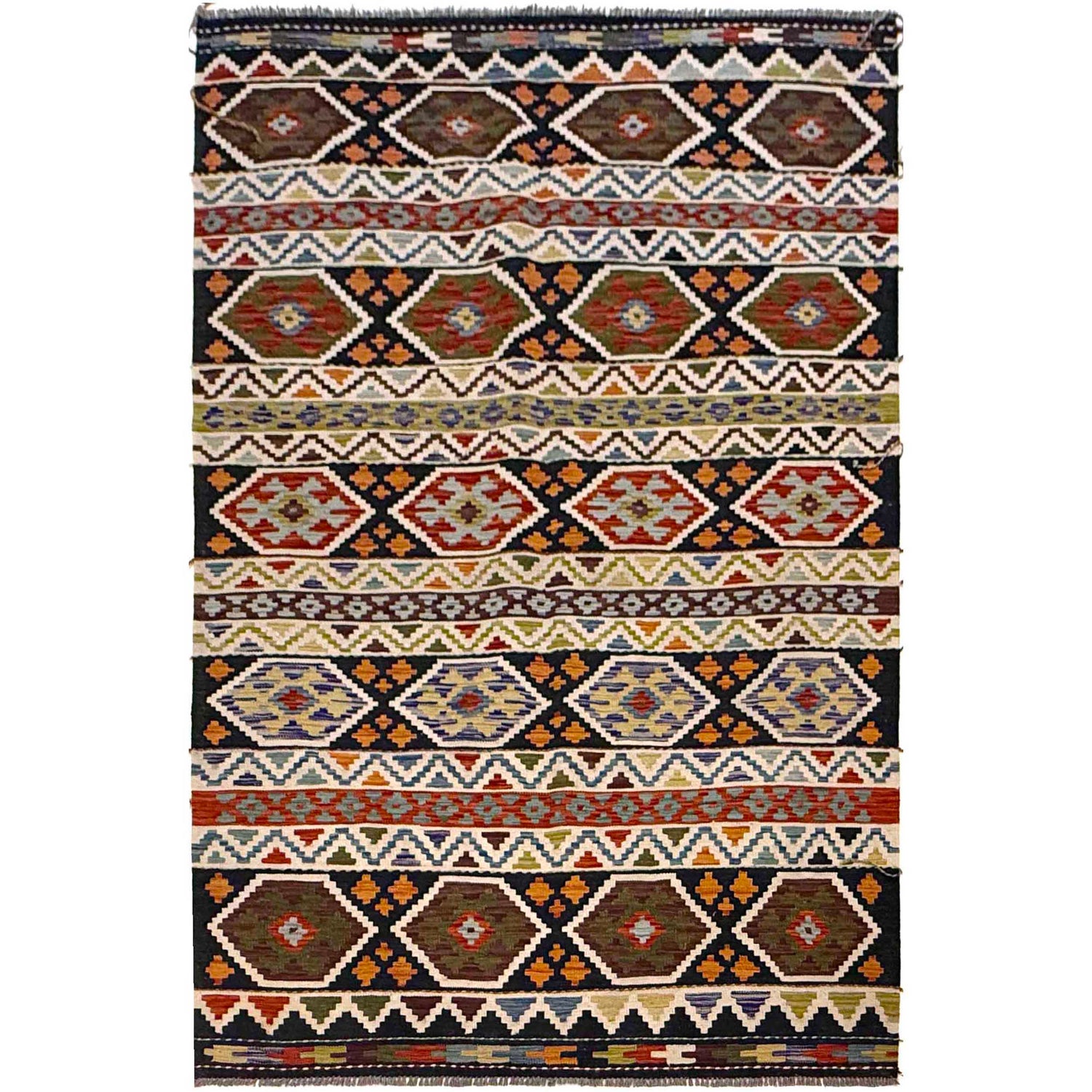 Handmade Vegetable Kilim 4' 11" x 7' 3" (ft) - No. G36644