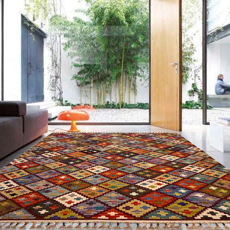 Handmade Vegetable Kilim 4' 2" x 6' 0" (ft) - No. G36645