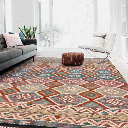 Handmade Vegetable Kelim 6' 8" x 10' 0" (ft) - No. G36650