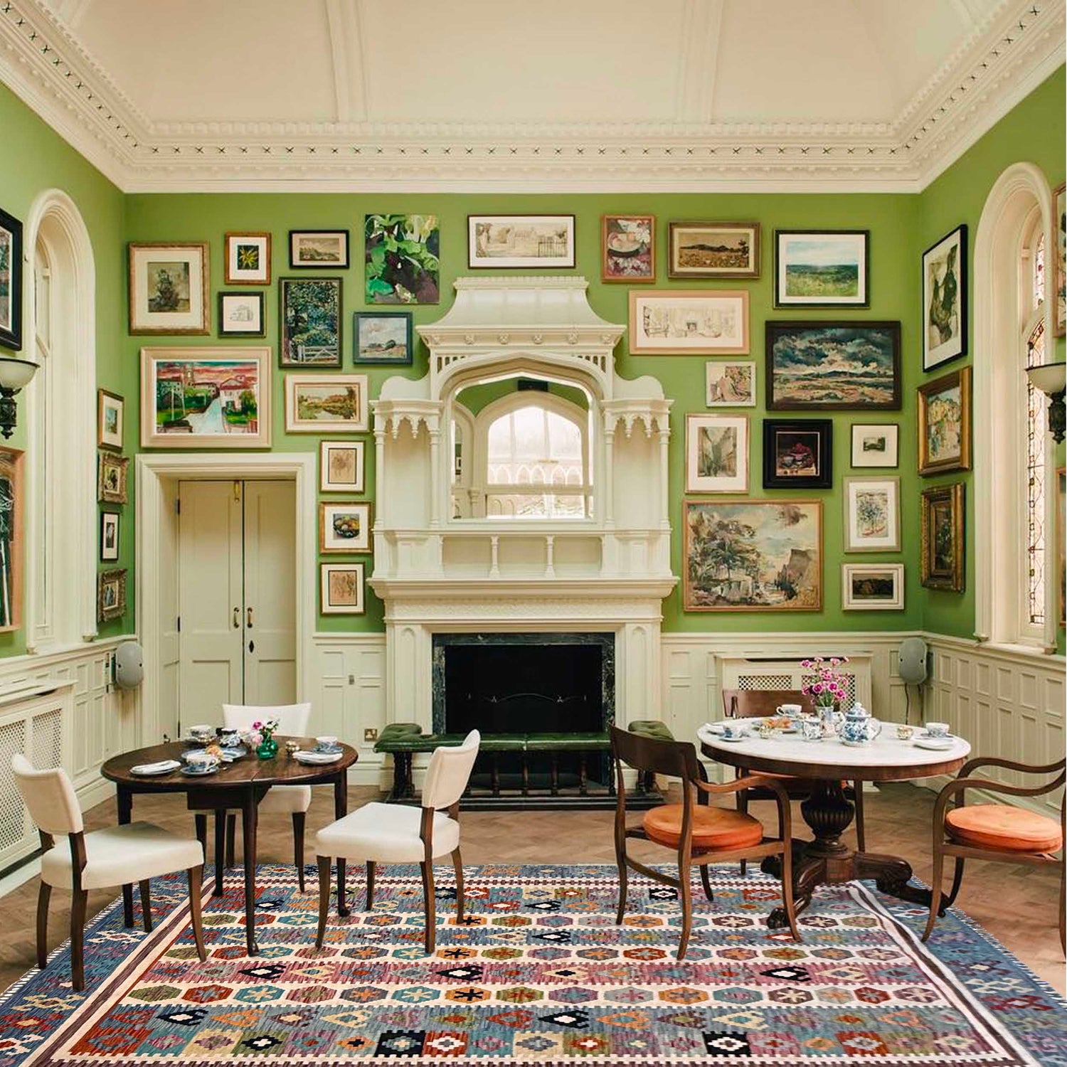 Handmade Vegetable Kilim 6' 8" x 9' 10" (ft) - No. G36653