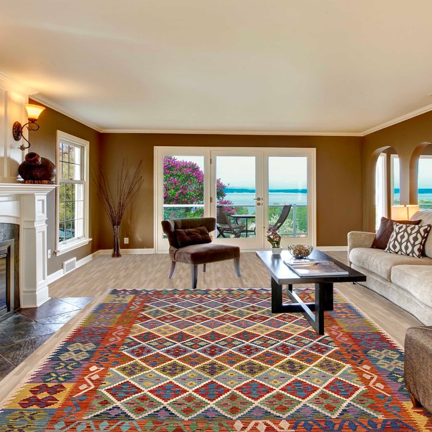 Handmade Vegetable Kilim 6' 9" x 9' 6" (ft) - No. G36659