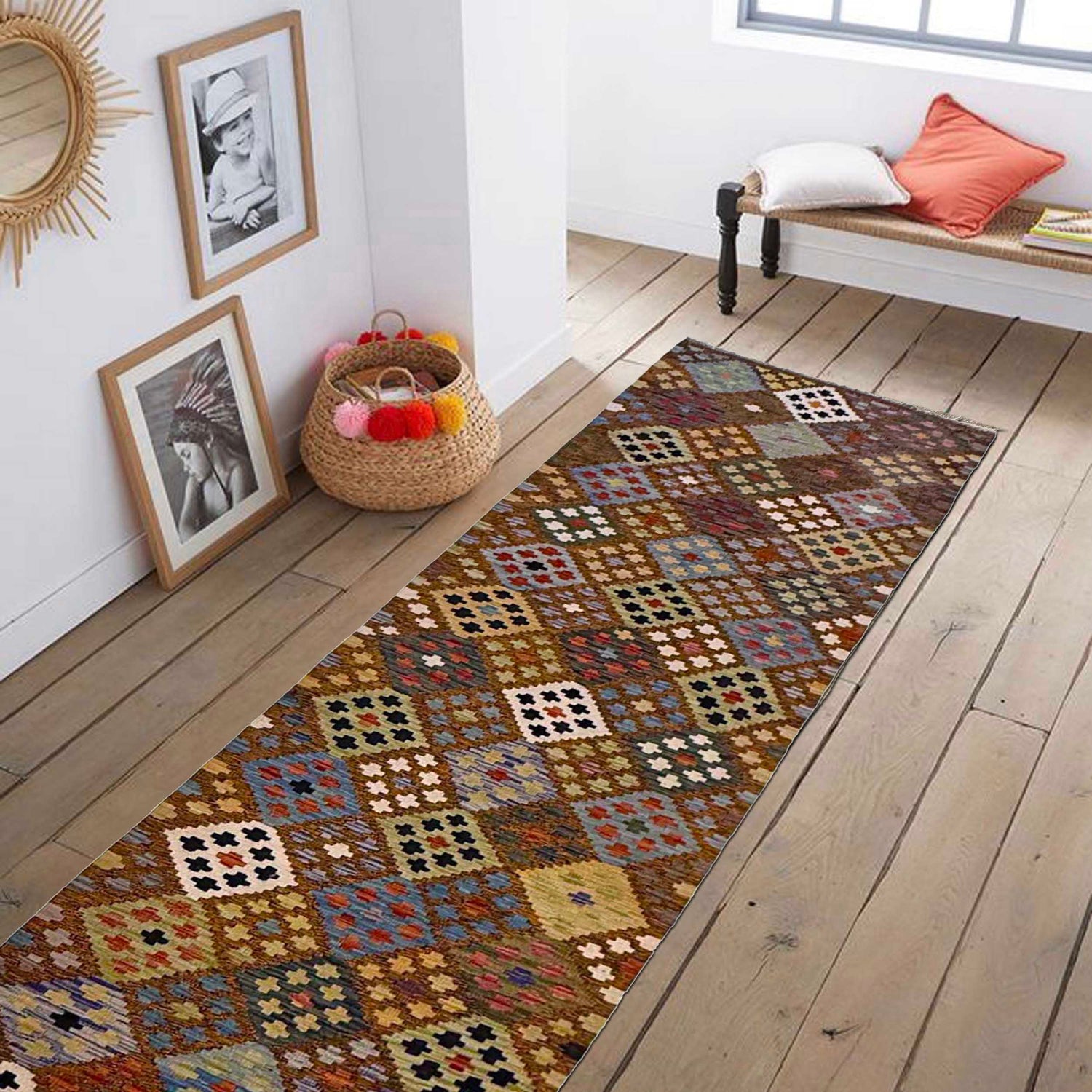 Vegetable Kilim Runner 2' 8" x 9' 10" (ft) - No. G36660