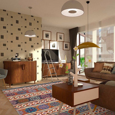 Handmade Vegetable Kilim 6' 7" x 9' 10" (ft) - No. G36662