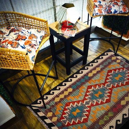 Handmade Vegetable Kelim 2' 7" x 4' 2" (ft) - No. G36667