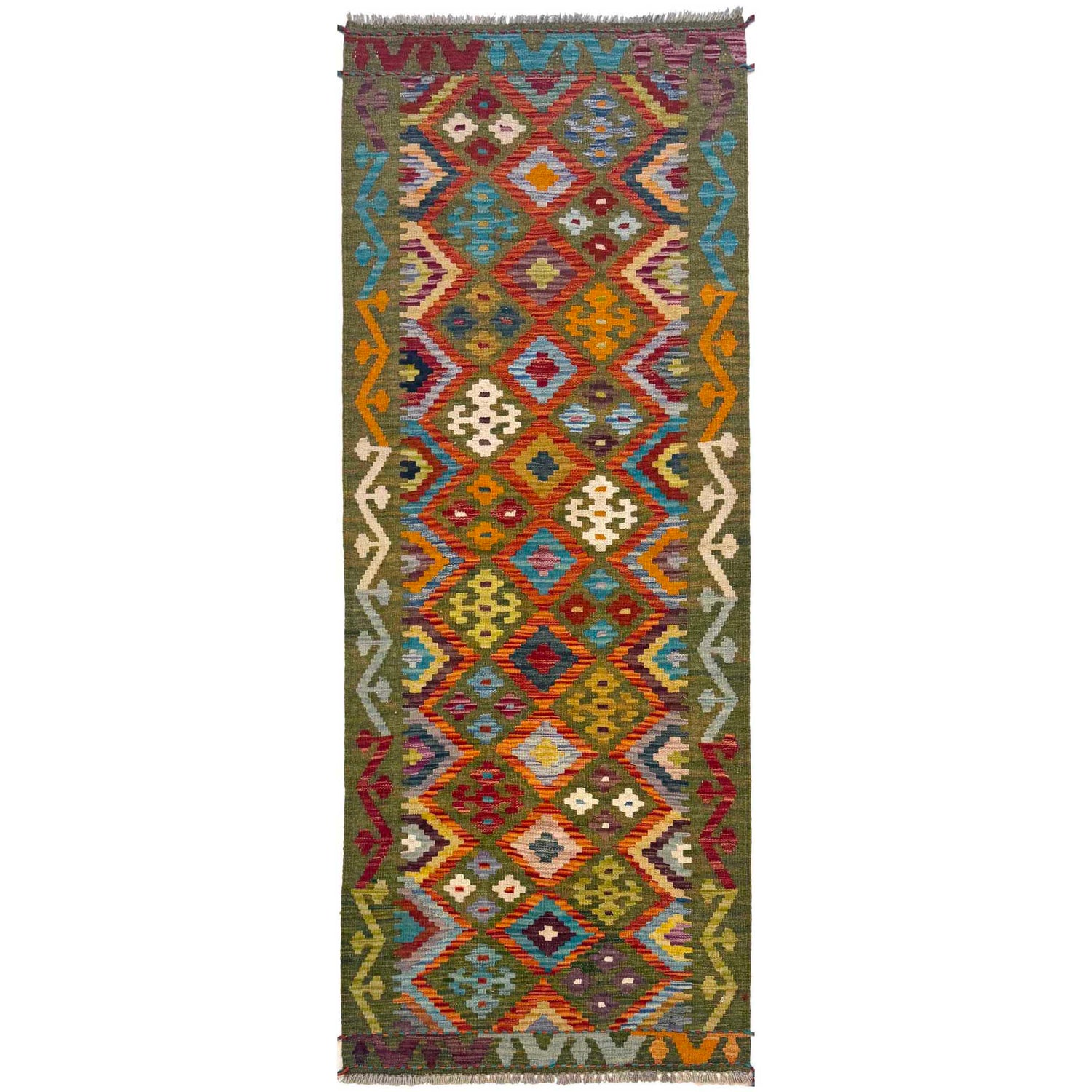 Vegetable Kilim Runner 2' 6" x 6' 8" (ft)- No. G36679