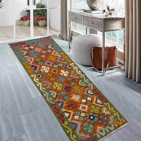 Vegetable Kilim Runner 2' 6" x 6' 8" (ft)- No. G36679