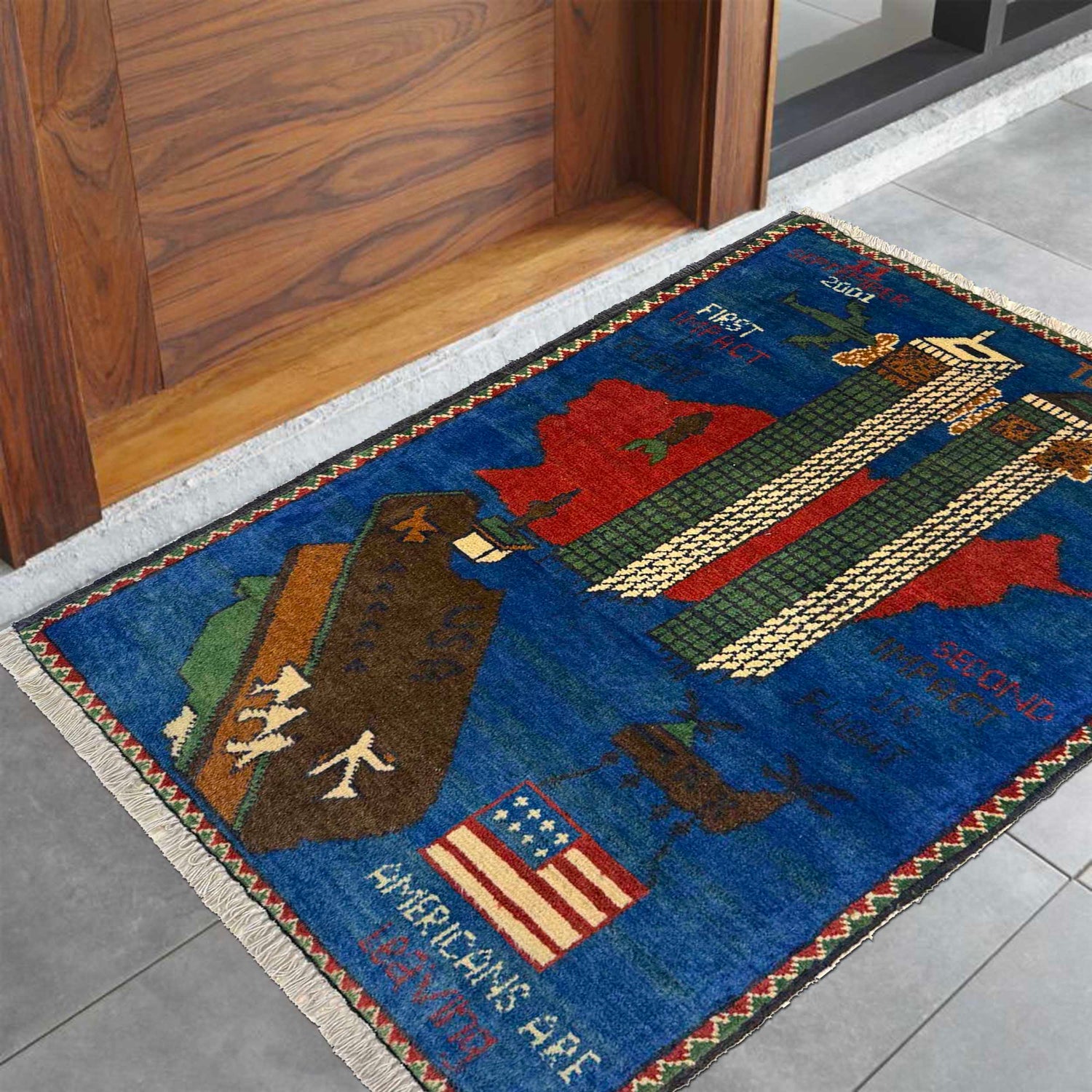 Handmade War Rug 2' 0" x 3' 0" (ft) - No. G36686