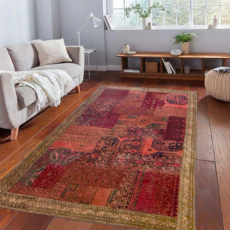 Traditional Handmade Patchwork Rug 4' 1" x 5' 11" (ft) - No. G36689