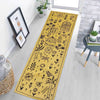 Yellow Color Embroidery Flatweave Kilim 2' 4" x 7' 9" (ft)- No. G36691