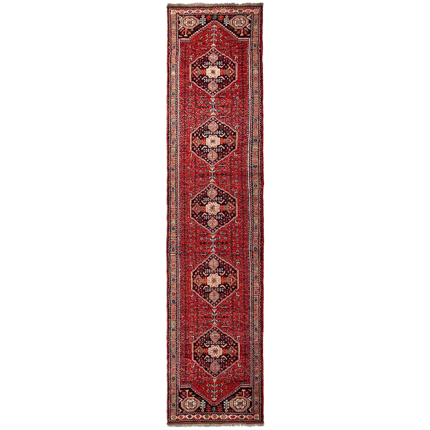 Hand Knotted Sherazi Runner Rug 2' 8" x 13' 0" (ft) - No. G36694