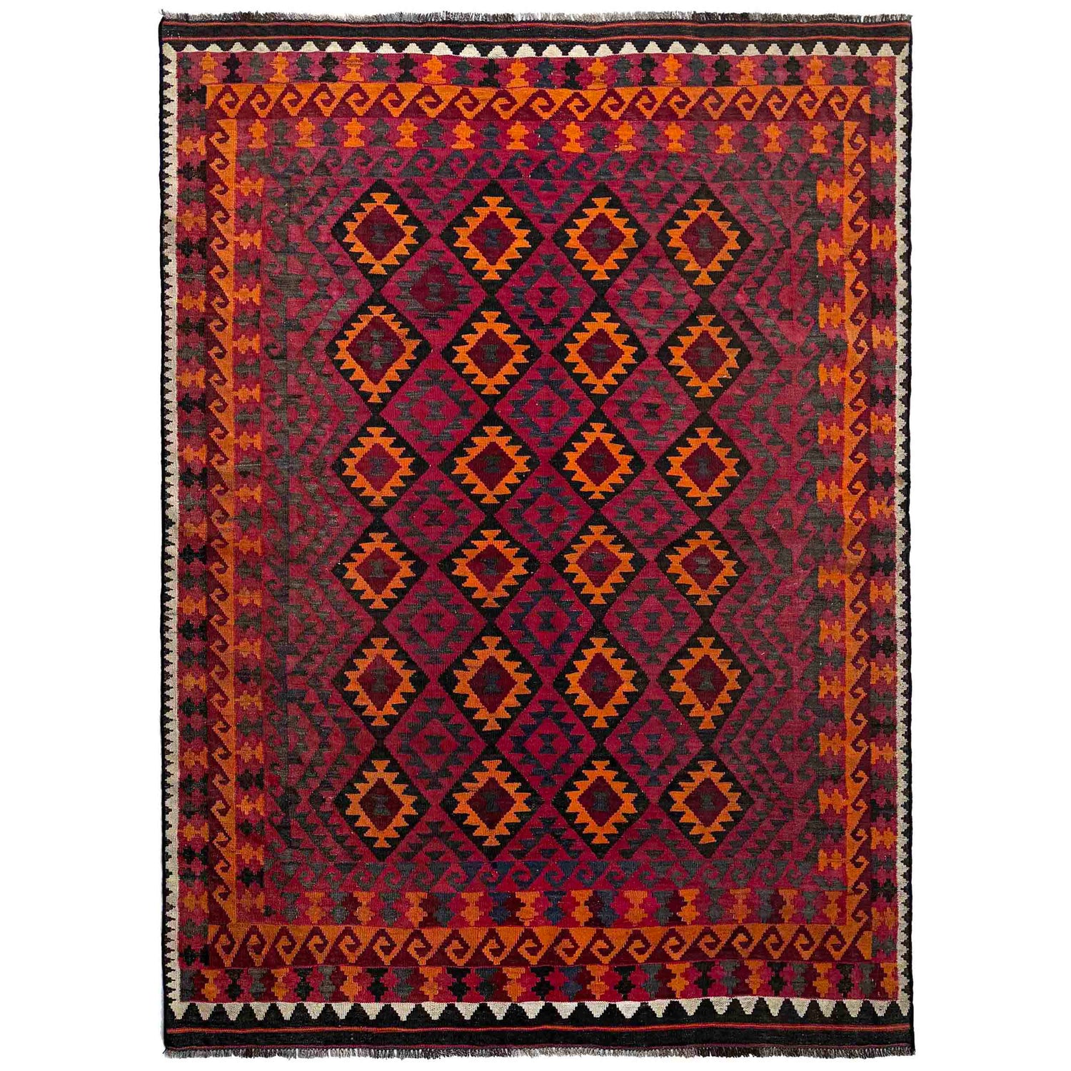 Handmade Vintage Kelim 6' 2" x 9' 5" (ft) - No. G36711