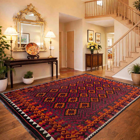 Handmade Vintage Kelim 6' 2" x 9' 5" (ft) - No. G36711