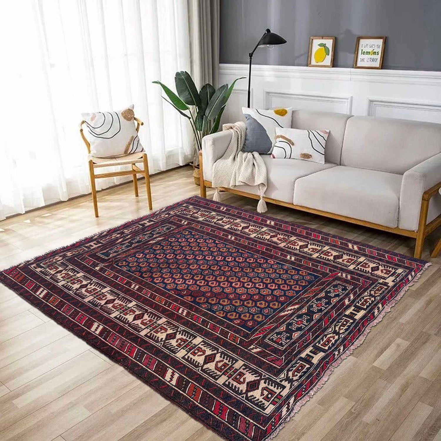 Hand Knotted Premium Quality Kelim 3' 9" x 4' 1" (ft) - No. G36713