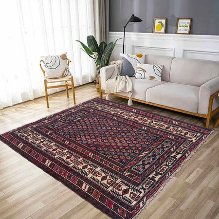 Hand Knotted Premium Quality Kelim 3' 9" x 4' 1" (ft) - No. G36713